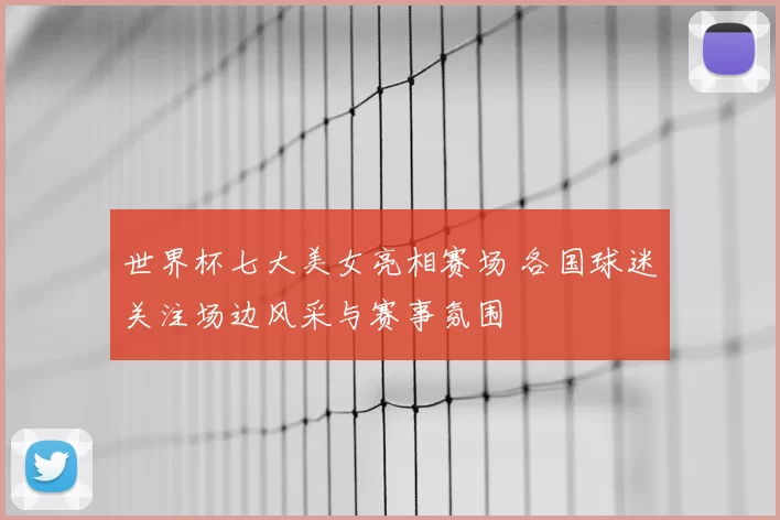 世界杯七大美女亮相赛场 各国球迷关注场边风采与赛事氛围